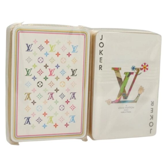 LOUIS VUITTON Monogram Multicolor Playing Cards Black White LV Auth am8801 - Picture 8 of 12